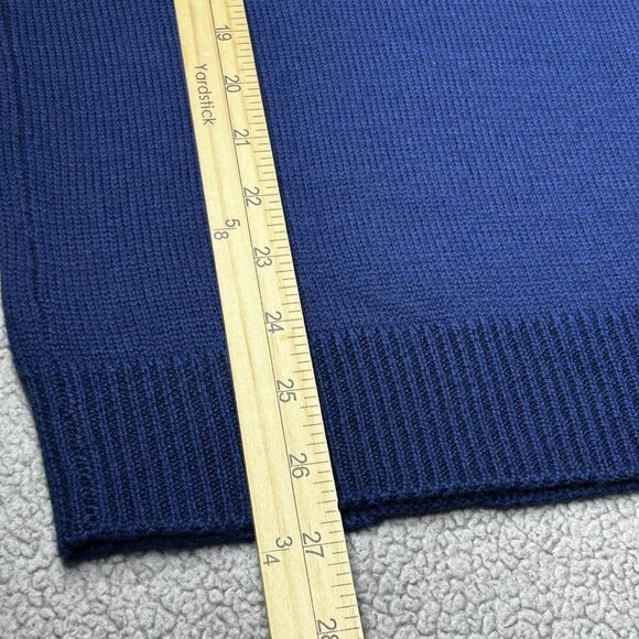 Hillflint Sweater Mens L Navy Merino Wool Collegiate V Letter Virginia State - Picture 13 of 13
